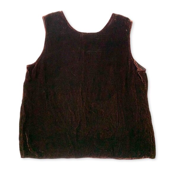 Vintage Velvet Silk Jenny Helene Brown Tank Top Fairy Witchy Sultry Mystical - Picture 4 of 10